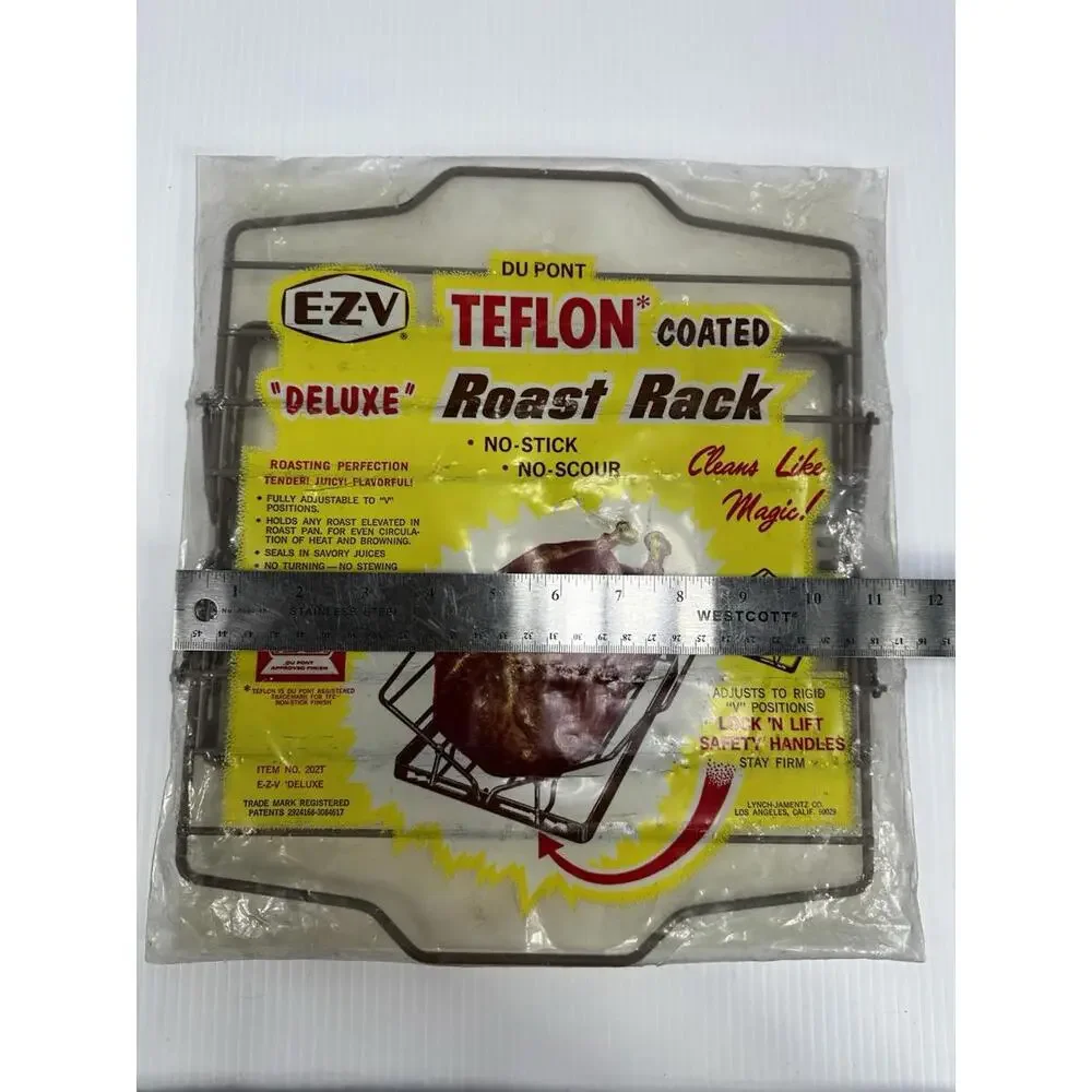 VTG Du Pont Teflon‎ E Z V Deluxe Roast Rack 1970s Lynch Jamentz Co Made in USA